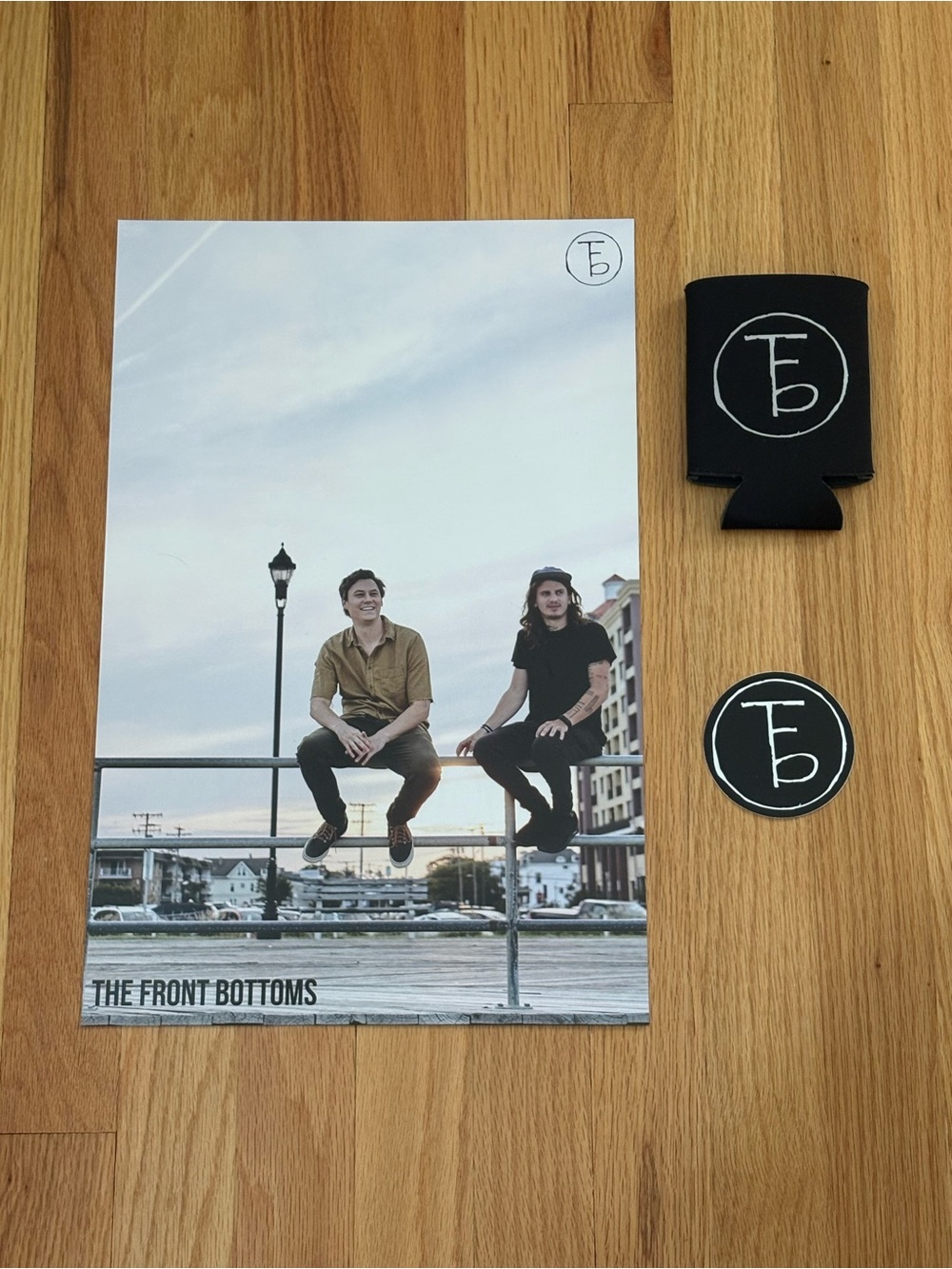The Front Bottoms band bundle - double-sided poster, sticker and drink koozy